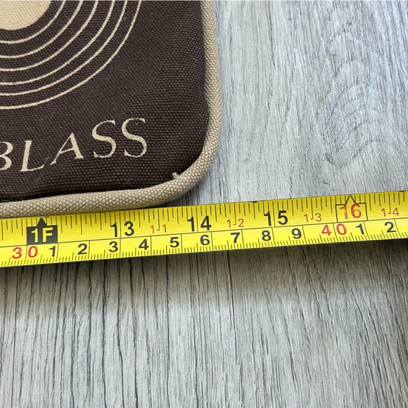 Brown Designer Name Print Large Cosmetic Bag - Picture 3 of 7